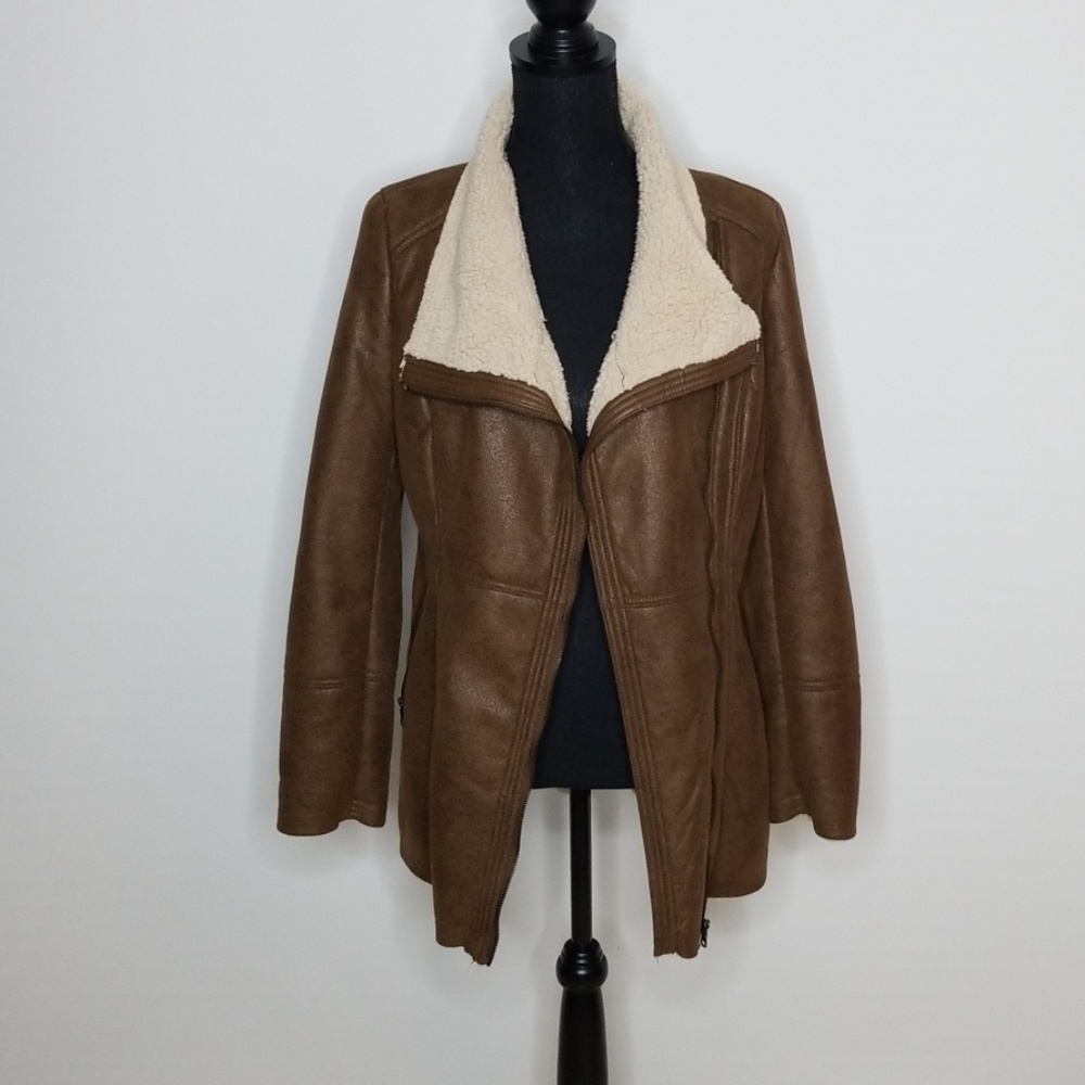 AMERICAN RAG Brown Fuzzy Jacket/Coat